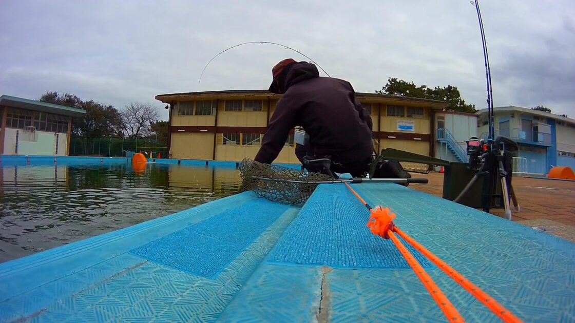 定点アクションカメラにて撮影したランディング中の筆者。