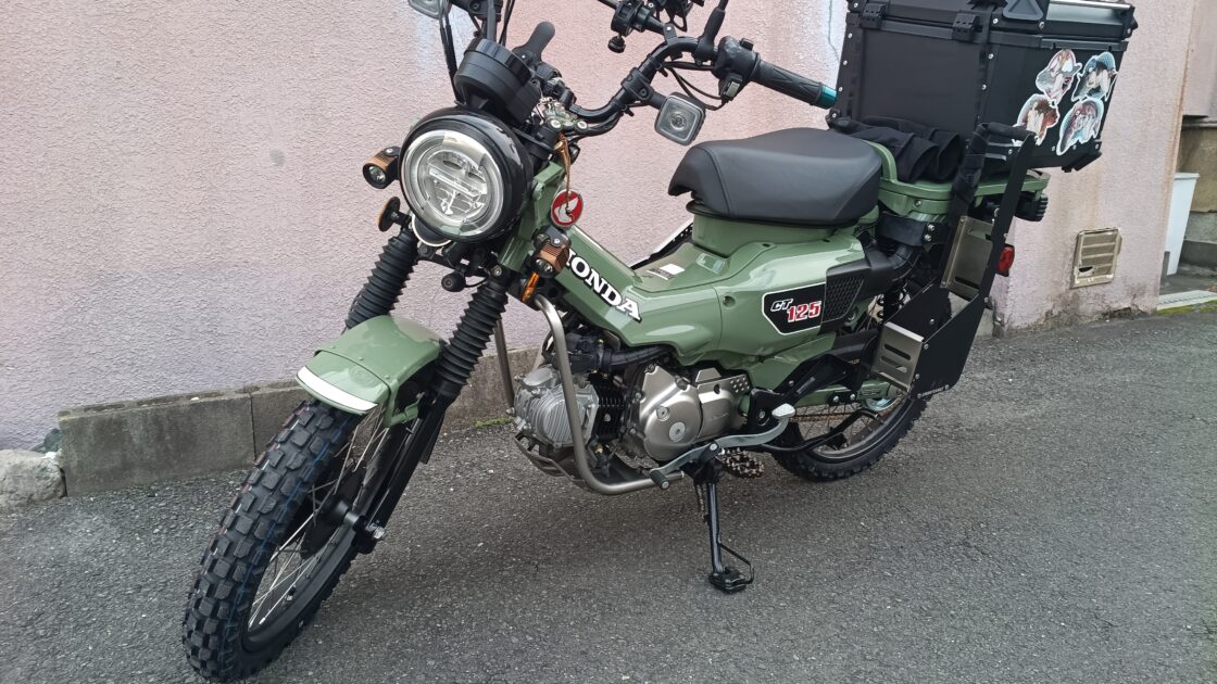 パーツ交換後のハンターカブ全体像